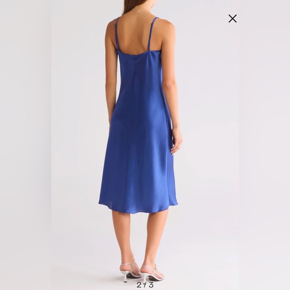 BEBE - Satin Cowl Neck Midi Dress XS - Picture 2 of 9